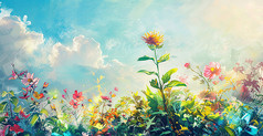 野花花丛背景图