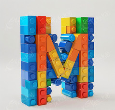英文字母M积木