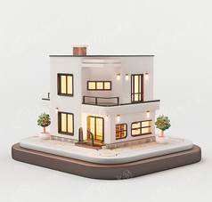 别墅建筑AI模型