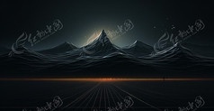 黑色山峰图片