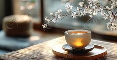 休闲茶杯图