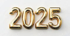 金色立体2025数字
