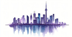 一线城市高楼背景图
