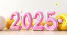 2025粉色艺术数字