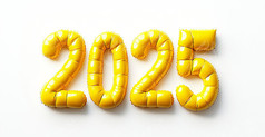 黄色2025数字